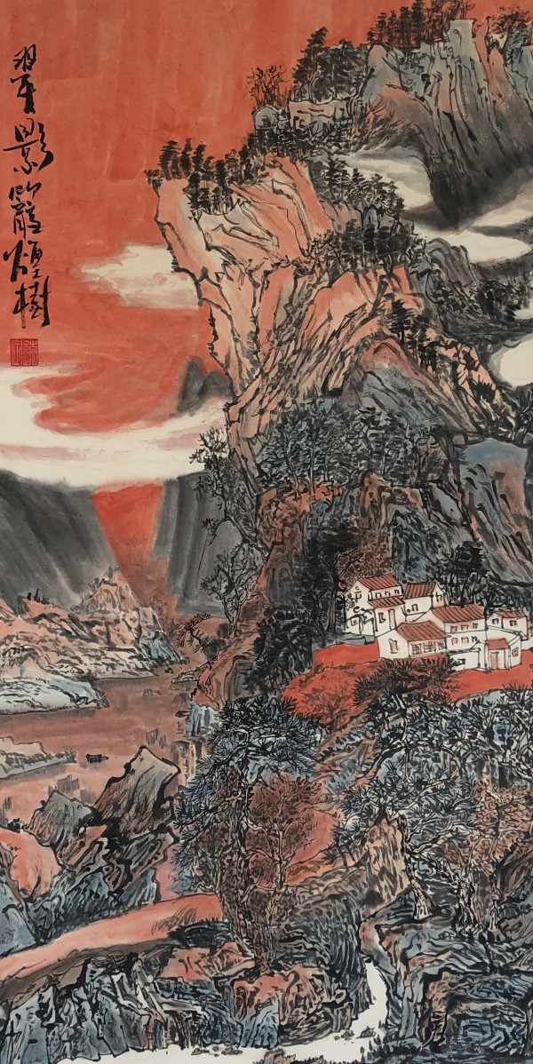 《翠影籠煙樹》 程定遠 包鋼