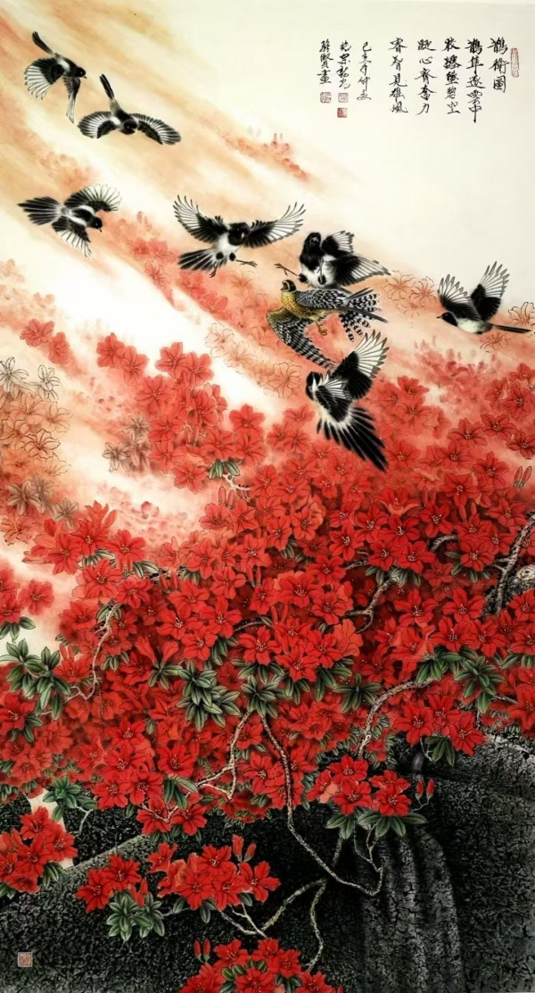 《鵲衛圖》潘雅賢 鞍鋼