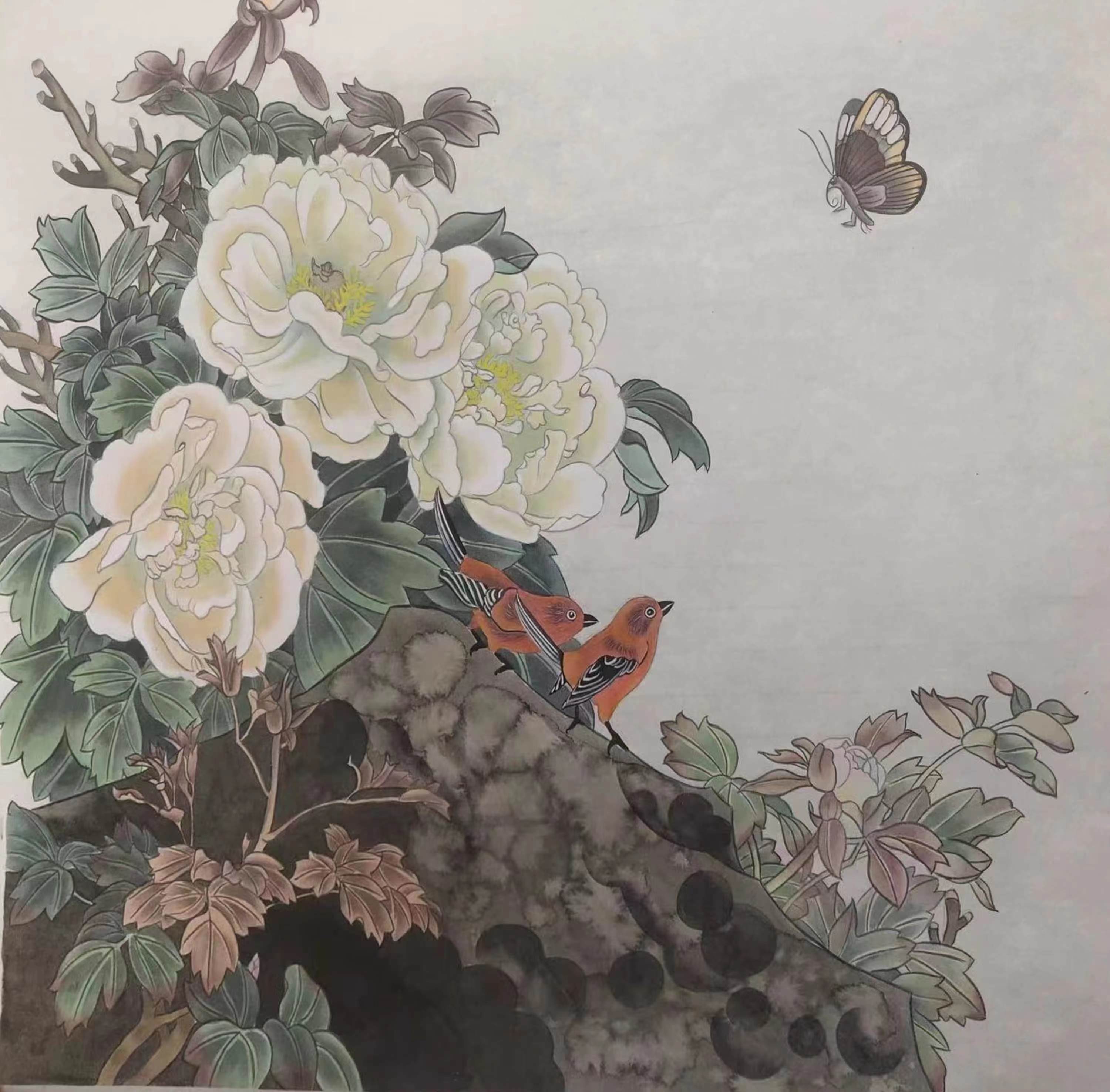 《工筆花鳥》 包鋼 李麗媛