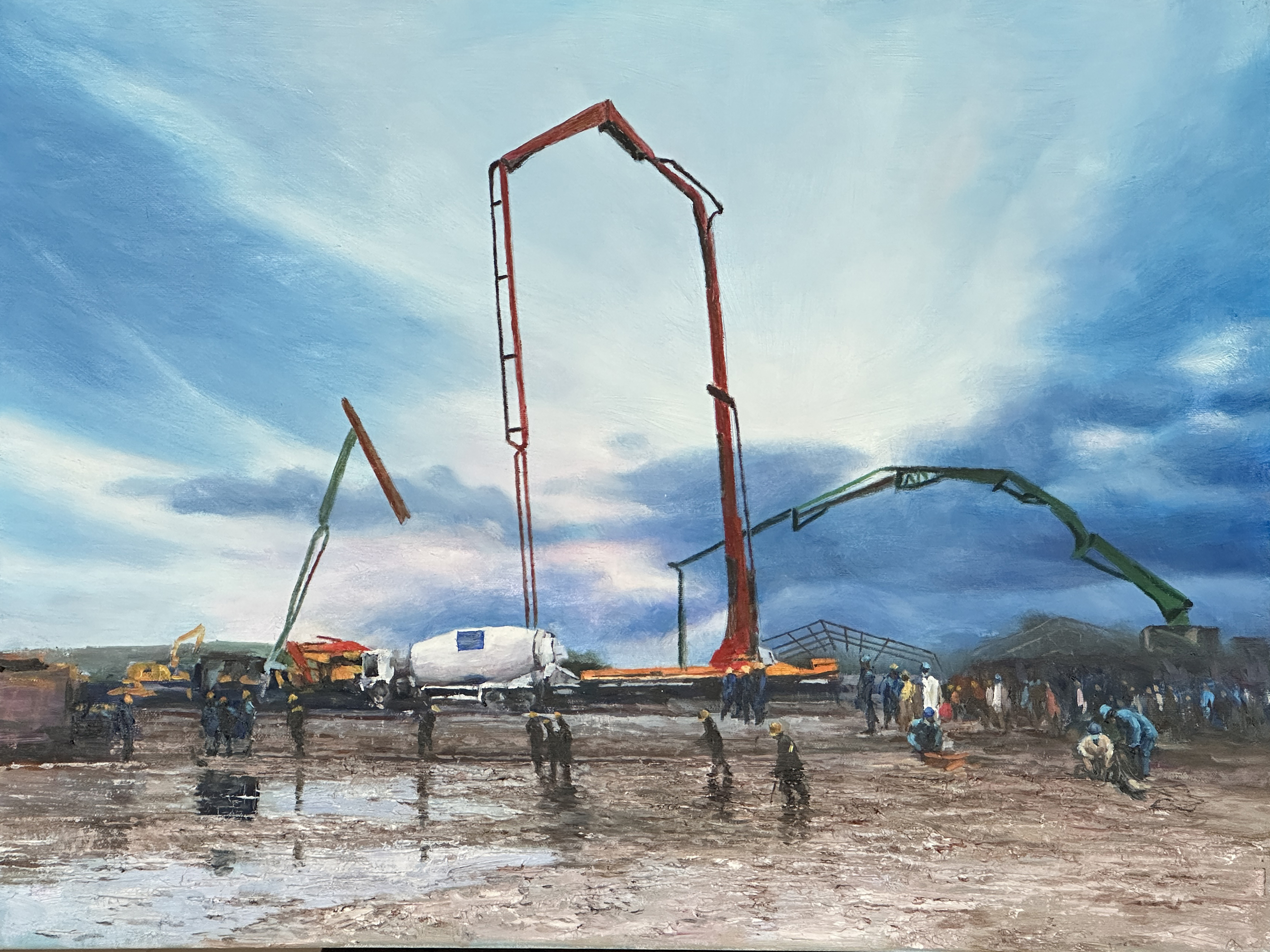 《雨後工地》 王學珍 上海寶冶